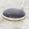 Derbyshire Blue John Silver Tree of Life Large Round Pendant and Chain