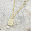 Derbyshire Blue John 9ct Yellow Gold Small Rectangular Pendant | H&H