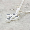 Whitby Jet Sterling Silver Celtic Cross Pendant and Chain