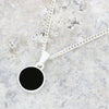 Whitby Jet Sterling Silver Round Pendant and Chain