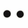 Whitby Jet Sterling Silver Small Round Stud Earrings