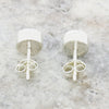 Derbyshire Blue John Sterling Silver Small Round Stud Earrings