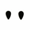Whitby Jet Sterling Silver Teardrop Stud Earrings