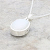 Derbyshire Blue John Small Oval Reversible Pendant and Chain