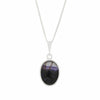 Derbyshire Blue John Small Oval Reversible Pendant and Chain