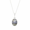Derbyshire Blue John Small Oval Reversible Pendant and Chain