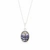Derbyshire Blue John Small Oval Reversible Pendant and Chain