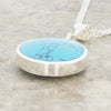 Derbyshire Blue John Reversible Round Pendant and Chain