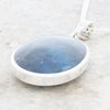 Derbyshire Blue John Large Oval Reversible Pendant and Chain
