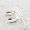 Derbyshire Blue John Sterling Silver Teardrop Shape Drop Earrings