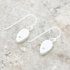 Derbyshire Blue John Sterling Silver Teardrop Shape Drop Earrings