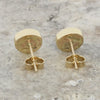 Derbyshire Blue John 9ct Yellow Gold Round Stud Earrings