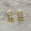 Derbyshire Blue John 9ct Yellow Gold Pear Shape Stud Earrings