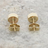 Whitby Jet 9ct Yellow Gold Round Stud Earrings