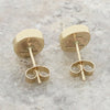 Derbyshire Blue John 9ct Yellow Gold Oval Stud Earrings