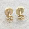 Whitby Jet 9ct Yellow Gold Oval Stud Earrings