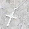 Whitby Jet Sterling Silver Cross Pendant and Chain