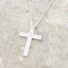 Whitby Jet Sterling Silver Cross Pendant and Chain