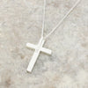 Whitby Jet Sterling Silver Cross Pendant and Chain
