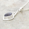 Derbyshire Blue John Sterling Silver Teardrop Celtic Pendant and Chain