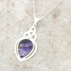 Derbyshire Blue John Sterling Silver Teardrop Celtic Pendant and Chain