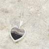 Derbyshire Blue John Heart Pendant And Chain