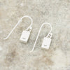 Whitby Jet Sterling Silver Rectangular Drop Earrings