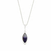 Derbyshire Blue John Marquise Pendant And Chain
