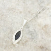 Derbyshire Blue John Marquise Pendant And Chain