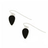 Whitby Jet Sterling Silver Teardrop Shape Drop Earrings