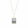 Derbyshire Blue John Rectangular Reversible Pendant and Chain