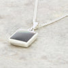 Derbyshire Blue John Rectangular Reversible Pendant and Chain