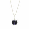 Derbyshire Blue John and Labradorite Round Pendant and Chain