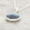 Derbyshire Blue John and Labradorite Round Pendant and Chain