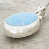 Derbyshire Blue John and Opalique Large Oval Pendant and Chain
