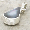 Derbyshire Blue John and Mother of Pearl Large Pear Shape Pendant and Chain