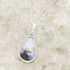 Derbyshire Blue John and Mother of Pearl Pear Shape Pendant and Chain