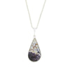 Derbyshire Blue John Reversible Pear Shape Pendant and Chain