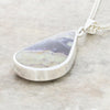 Derbyshire Blue John Reversible Pear Shape Pendant and Chain