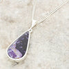 Derbyshire Blue John Reversible Pear Shape Pendant and Chain