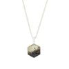 Derbyshire Blue John Hexagonal Shape Pendant and Chain