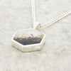 Derbyshire Blue John Hexagonal Shape Pendant and Chain