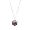 Derbyshire Blue John Hexagonal Shape Pendant and Chain