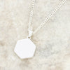 Derbyshire Blue John Hexagonal Shape Pendant and Chain