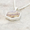 Derbyshire Blue John Hexagonal Shape Pendant and Chain