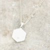 Derbyshire Blue John Hexagonal Shape Pendant and Chain