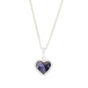 Derbyshire Blue John Small Heart Pendant And Chain