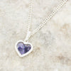 Derbyshire Blue John Small Heart Pendant And Chain
