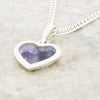 Derbyshire Blue John Small Heart Pendant And Chain