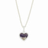 Derbyshire Blue John Small Heart Pendant And Chain